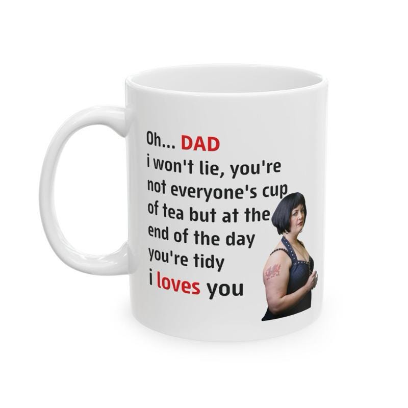 Nessa gavin and stacey father’s day funny dad mug - ceramic coffee tumbler drinkware reusable washable reuse cup mugs drew novelty fathers