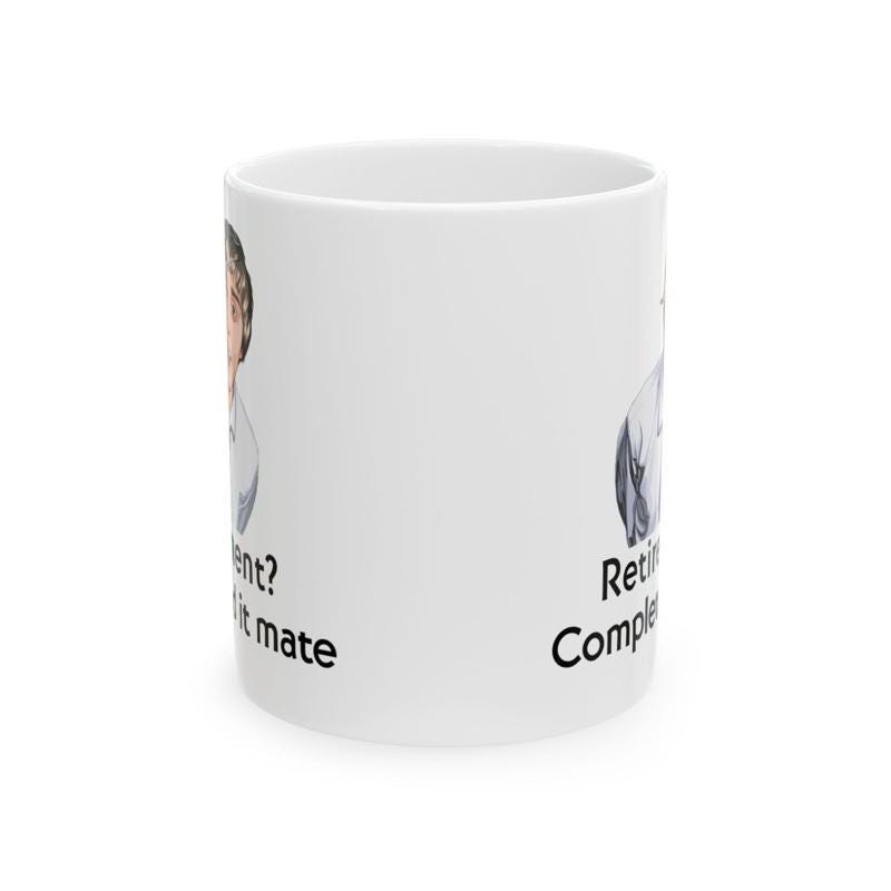 Funny mug - inbetweeners retirement completed it mate mug - funny inbetweeners jay cartwright gift coffee mug drinkware washable reusable tu