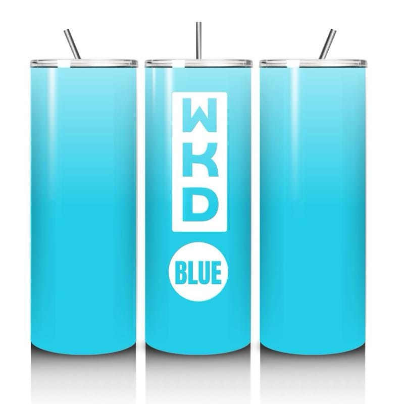 Wkd blue style tumbler 20oz - perfect for on-the-go hydration - vacuum flask - cup drinkware mug bottles water bottles bottled portable gift