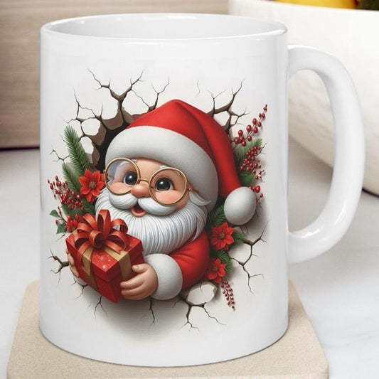 Christmas santa 3d mug - perfect for hot drinks - cup, drinkware reusable tumblers reuse washable bottles ceramic coffee xmas mugs tea festi