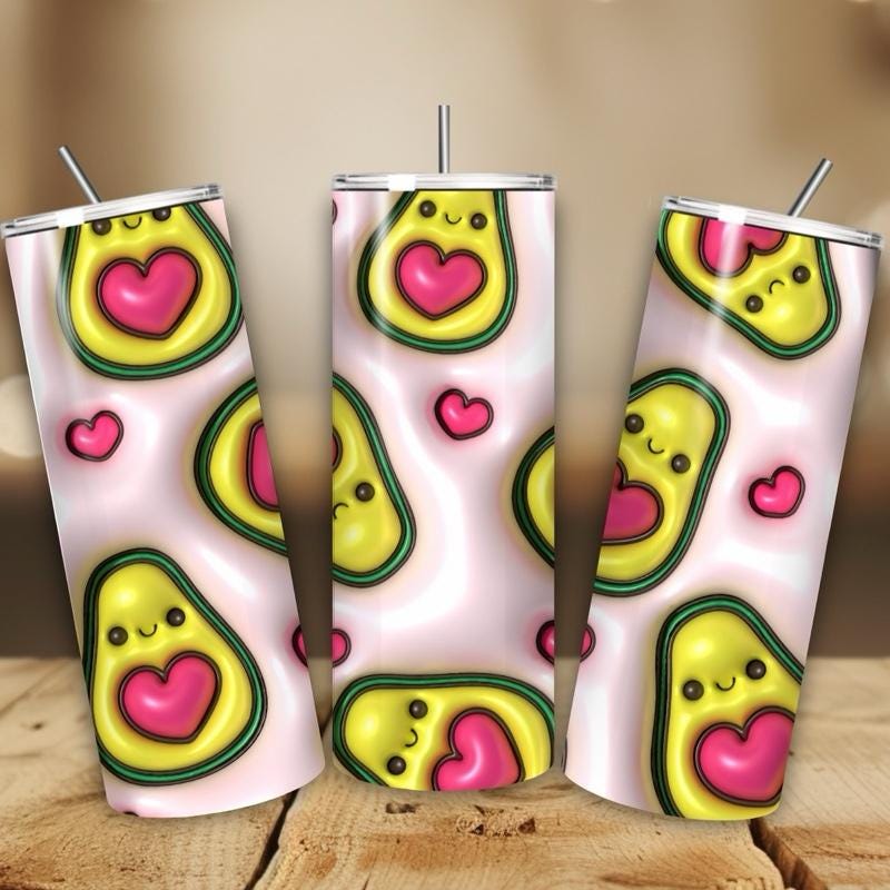 Cute avocado summer 20oz tumbler - perfect for any occasion drinkware flasks mug bottles water bottles bottled stylish beverage portable fla