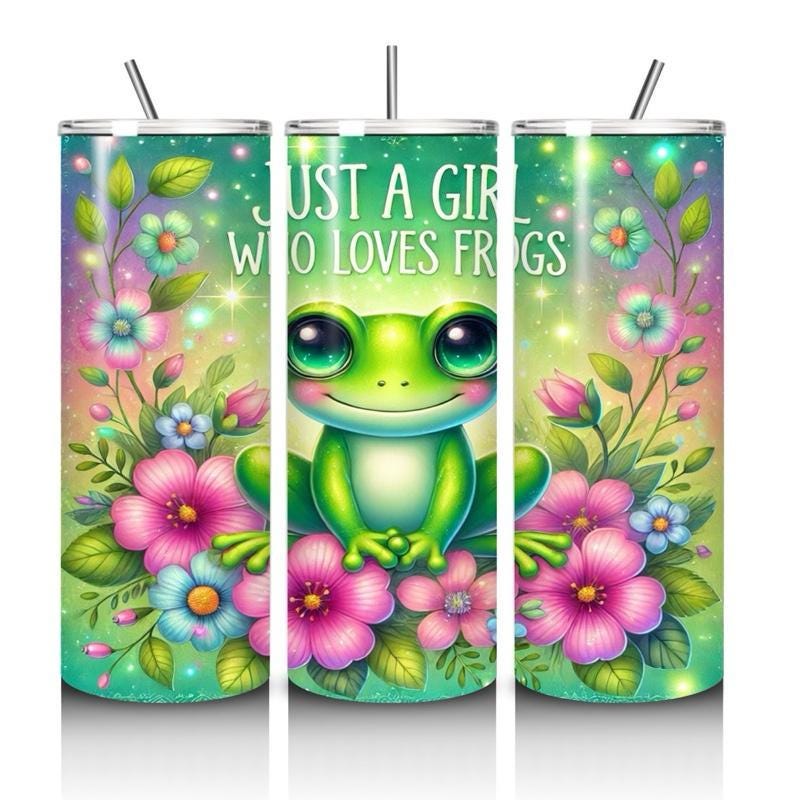 Funny frog tumbler 20oz tumbler - just girl who loves frogs perfect for any occasion drinkware flasks mug bottles water bottles bottled