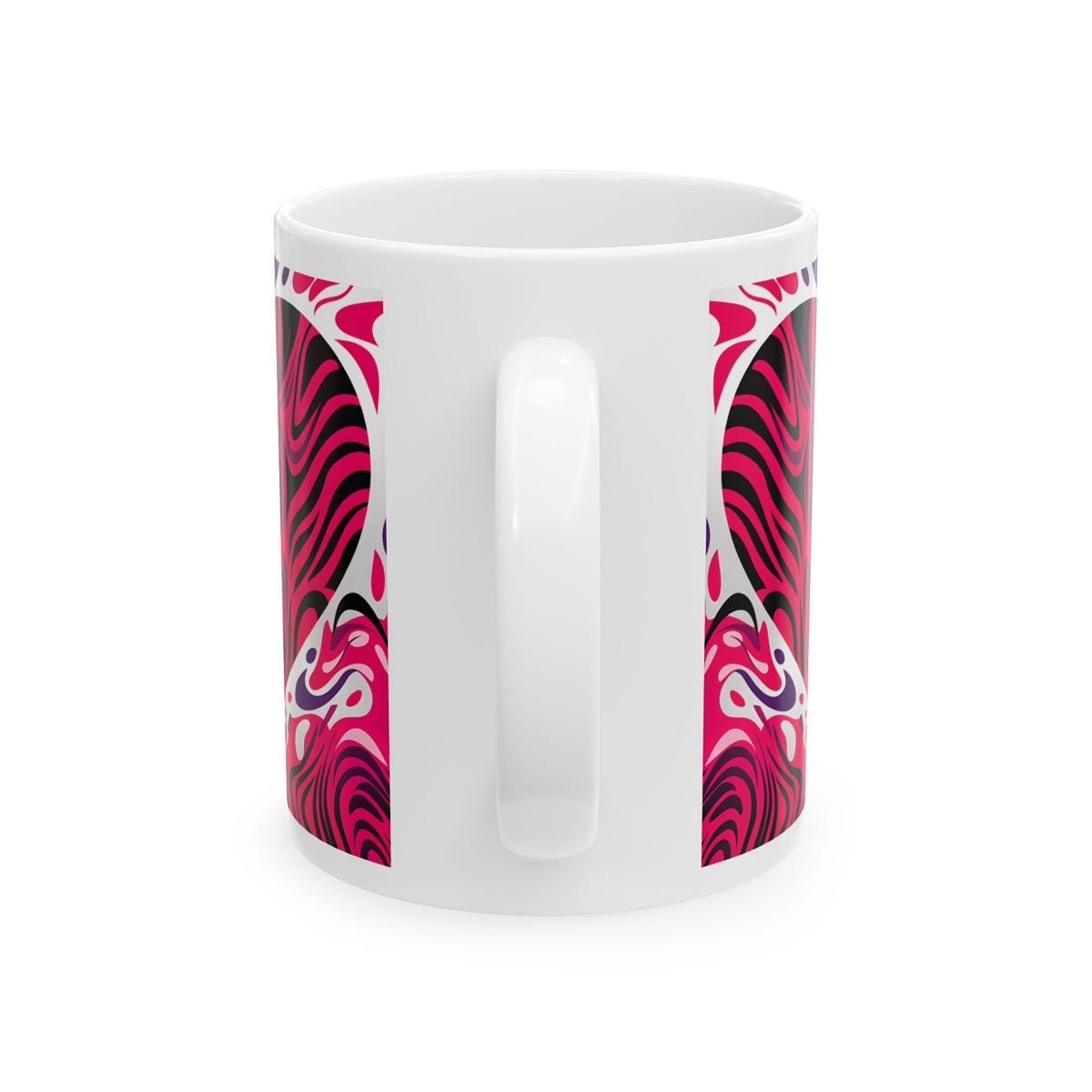3d effect bright pink and black heart - perfect gift for christmas and valentine's day husband wife girlfriend boyfriend drinkware mug tumbl