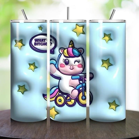 Funny unicorn rude 20oz tumbler - perfect for any occasion drinkware flasks mug bottles water bottles bottled stylish beverage portable flas