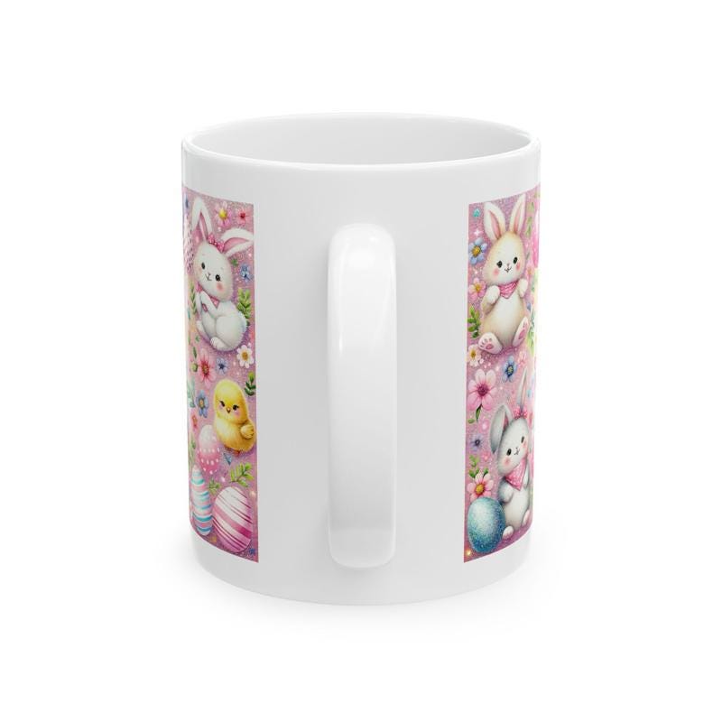 Happy easter gift easter bunny mug - cute gift - perfect for hot drinks - drinkware, tumblers cup bottles reusable washable portable reuse c
