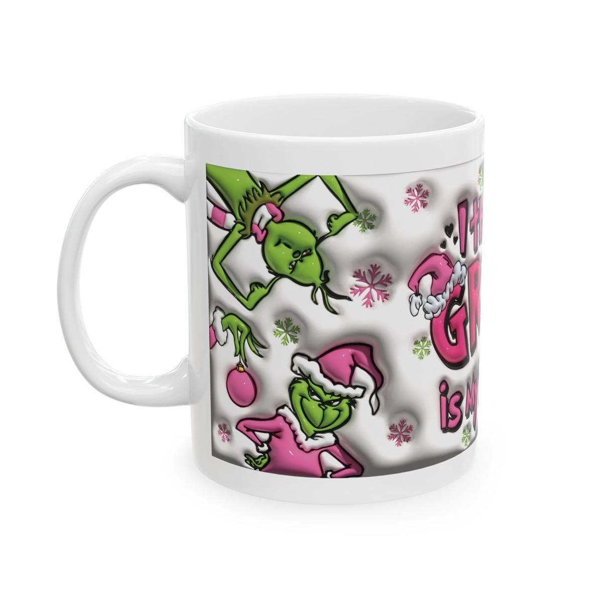 Grinch is my soul mate funny christmas mug - perfect festive gift for you drinkware reusable washable tumbler coffee cup reuse ceramic mugs