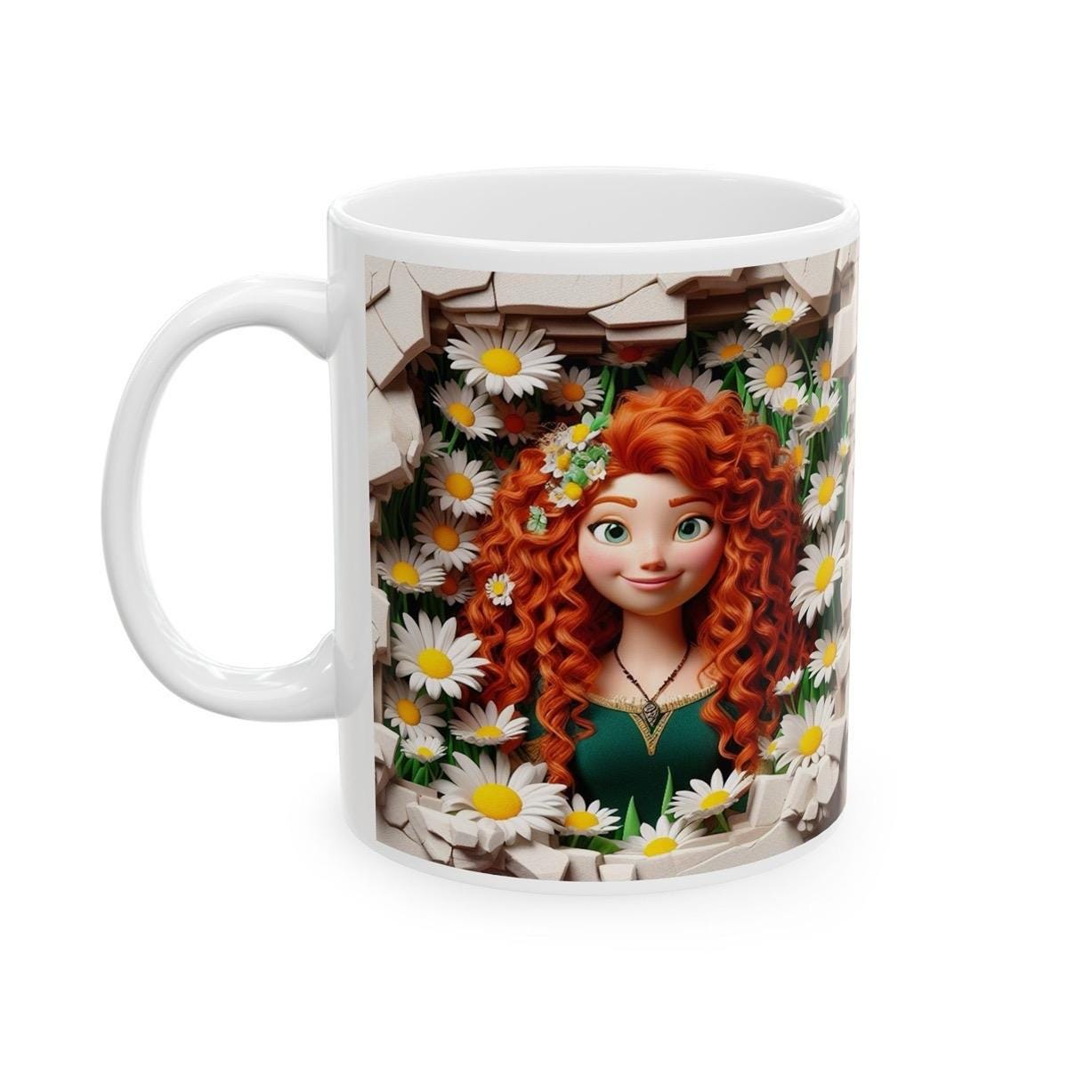 Merida style 3d mug - christmas secret santa gift brave - perfect for hot drinks - drinkware reusable washable reuse cup tumbler ceramic cof