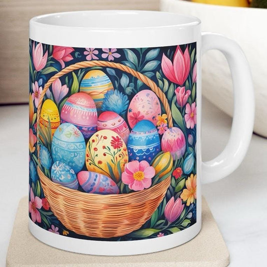 Easter egg mug - cute gift - perfect for hot drinks - drinkware, tumblers cup bottles reusable washable portable reuse ceramic coffee easter