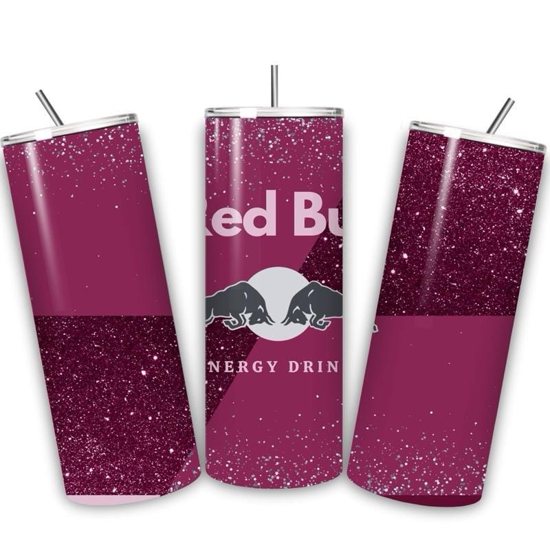 Red bull tumbler 20oz - burgundy glitter style perfect for on-the-go hydration - vacuum flask - cup drinkware mug bottles water bottles bott