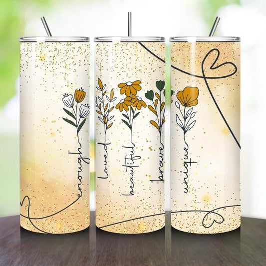 Self love 20oz girly tumbler mental health - perfect for any occasion drinkware flasks mug bottles water bottles bottled stylish beverage po