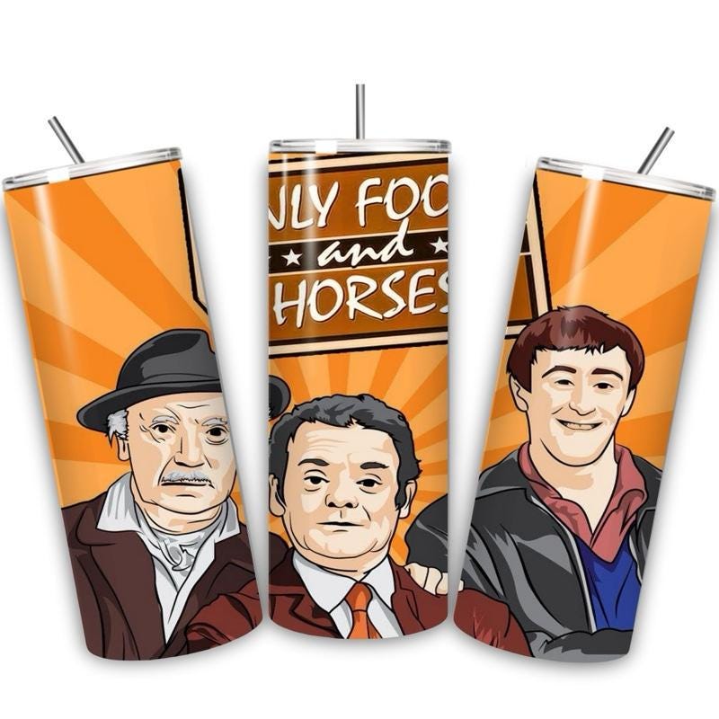Del boy rodney inspired style tumbler 20oz - grey monster style perfect for on-the-go hydration - vacuum flask - cup drinkware mug bottles w
