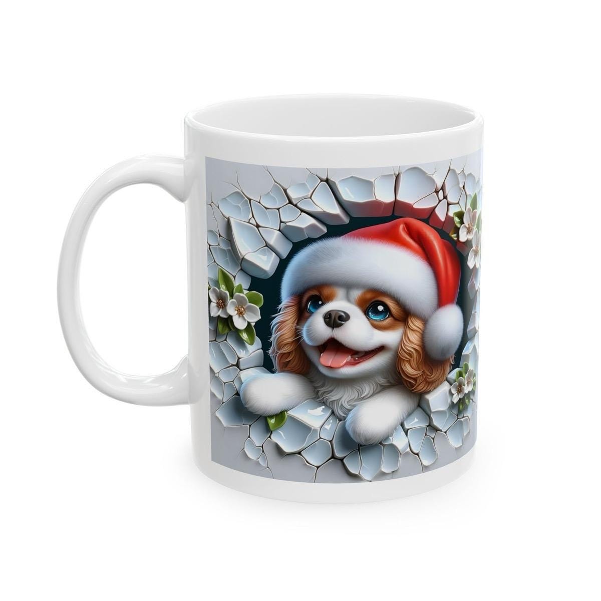 Cute spaniel dog puppy mug - perfect christmas gift - drinkware, cup coffee tumblers reusable washable reuse ceramic bottles cute mug mugs