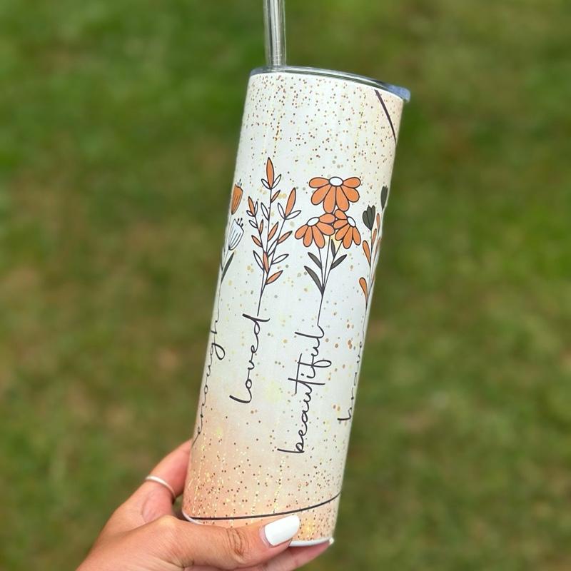 Self love 20oz girly tumbler mental health - perfect for any occasion drinkware flasks mug bottles water bottles bottled stylish beverage po