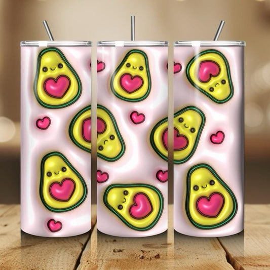 Cute avocado summer 20oz tumbler - perfect for any occasion drinkware flasks mug bottles water bottles bottled stylish beverage portable fla