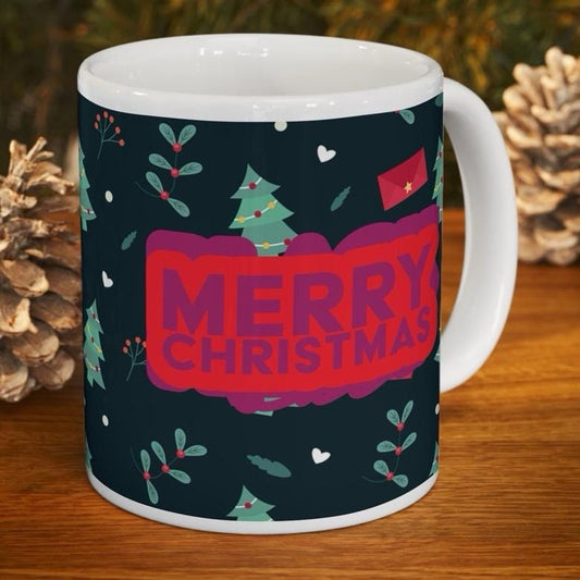Cute xmas mug merry christmas mug for festive beverages - drinkware reusable washable reuse tumbler cup ceramic coffee tea xmas mugs secret