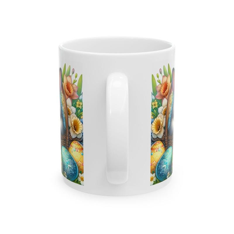 Easter bunny mug - cute gift - perfect for hot drinks - drinkware, tumblers cup bottles reusable washable portable reuse ceramic coffee east