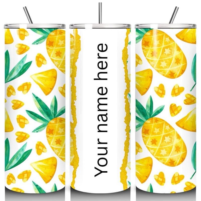 Pineapple tumbler 20oz - summer fruit ’ perfect for on-the-go hydration - vacuum flask - cup drinkware mug bottles water bottles bottled p