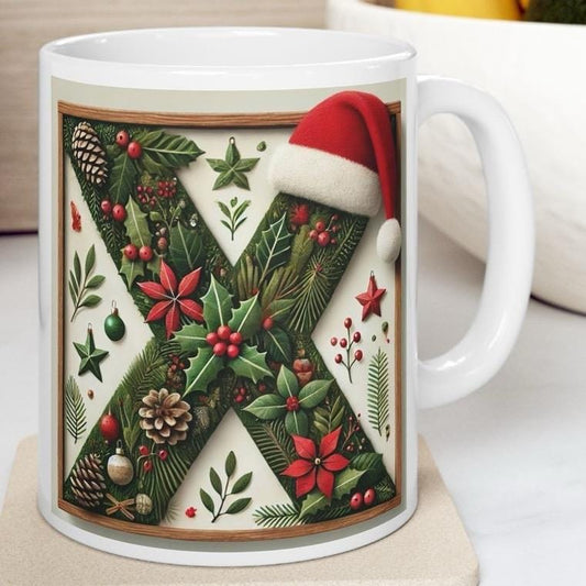 Personalised 'x' edition christmas mug - unique gift for xmas - stocking filler - drinkware washable reusable reuse ceramic cup tumbler coff
