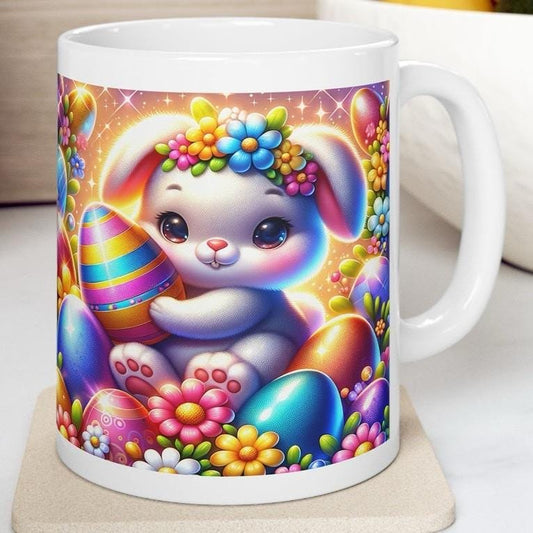 Easter bunny mug - cute gift - perfect for hot drinks - drinkware, tumblers cup bottles reusable washable portable reuse ceramic coffee east