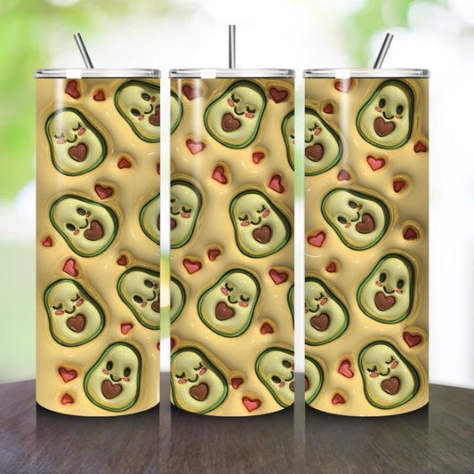 Avocado summer fruit 20oz tumbler - perfect for any occasion drinkware flasks mug bottles water bottles bottled stylish beverage portable fl