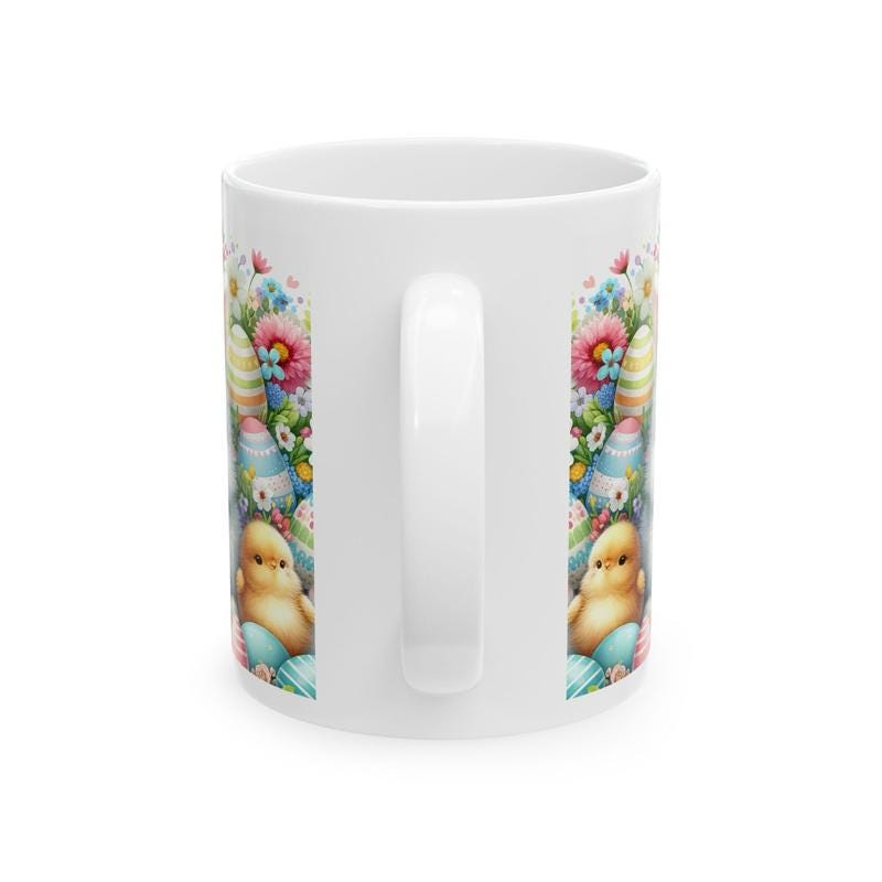 Easter bunny and chicks mug - cute gift - perfect for hot drinks - drinkware, tumblers cup bottles reusable washable portable reuse ceramic