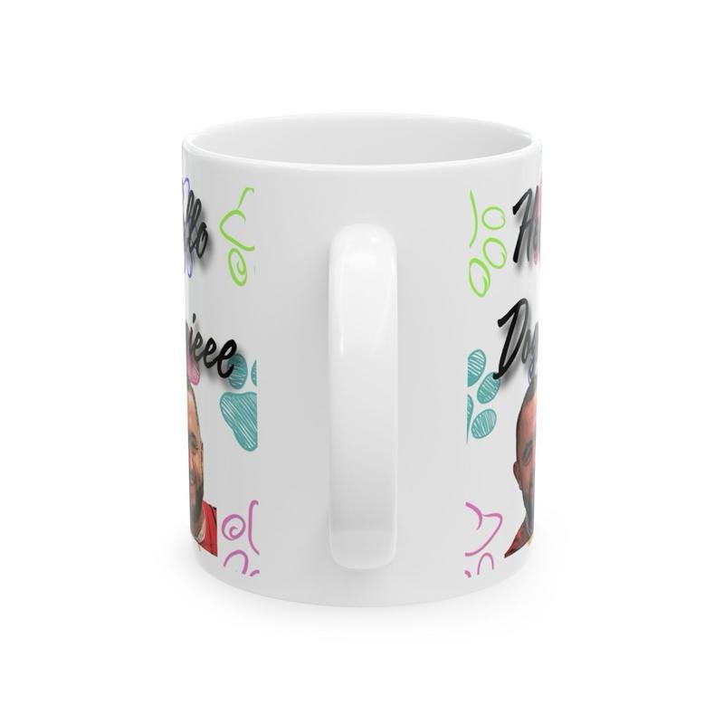 Hello doggie mug mashtag brady hello doggy mug - perfect for drinks - cup, drinkware washable reusable tumblers reuse ceramic coffee bottles