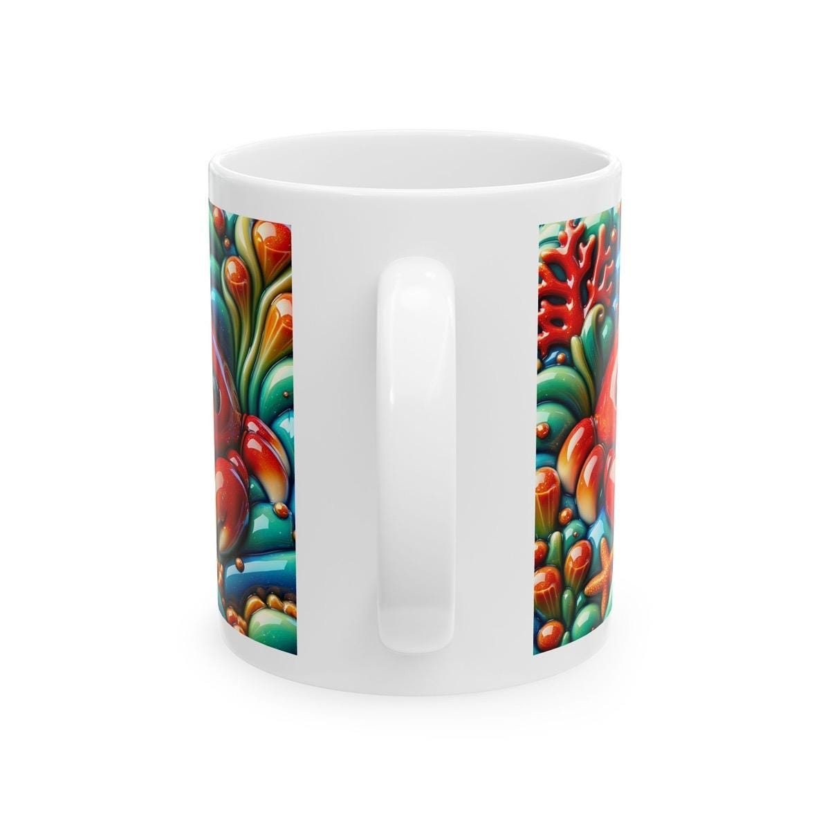 Cute red crab 3d mug - perfect for your morning drinks - drinkware, tumblers cup bottles reusable washable reuse coffee ceramic xmas mugs te