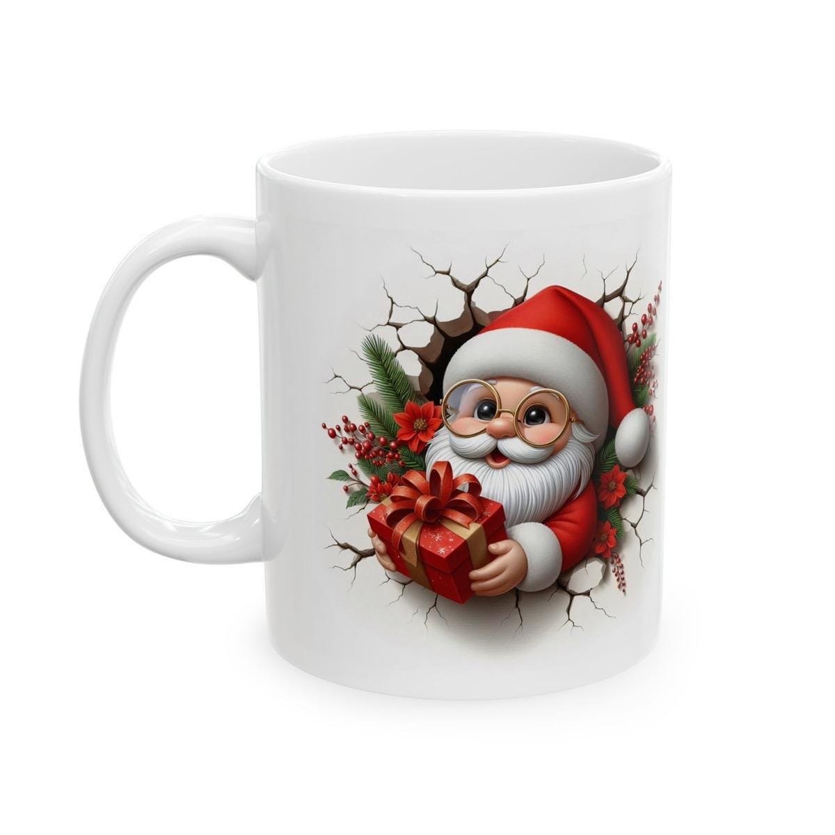 Christmas santa 3d mug - perfect for hot drinks - cup, drinkware reusable tumblers reuse washable bottles ceramic coffee xmas mugs tea festi
