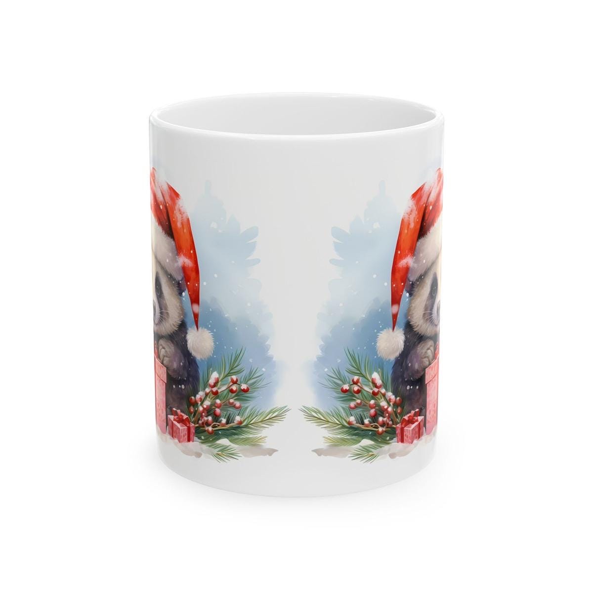 Christmas cute panda mug - perfect secret santa gift or stocking filler drinkware tumbler reuse washable cup reusable coffee ceramic xmas mu