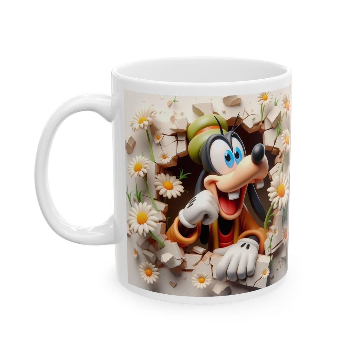 Goofy style 3d mug - christmas secret santa gift - stocking filler drinkware washable reusable reuse ceramic tumbler cup coffee xmas mugs t