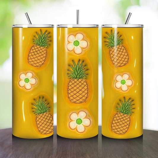 Pineapple summer fruit 20oz tumbler - perfect for any occasion drinkware flasks mug bottles water bottles bottled stylish beverage portable