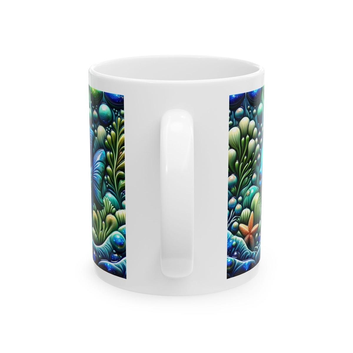 Mystic oceans blue fish 3d mug - perfect for your morning drinks - tumblers, drinkware cup glass bottles reusable washable reuse ceramic xma
