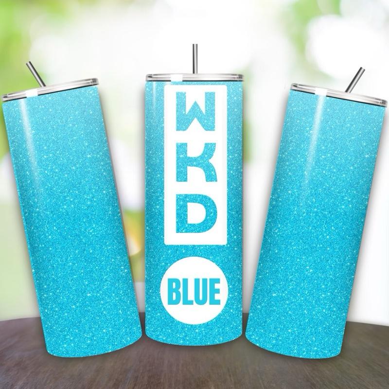 Wkd blue style tumbler 20oz - perfect for on-the-go hydration - vacuum flask - cup drinkware mug bottles water bottles bottled portable gift