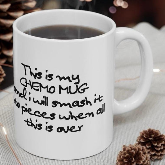 Chemo mug - perfect for your morning drinks - drinkware, cup coffee iced tea stylish tumbler washable reuse ceramic reusable beverage cancer