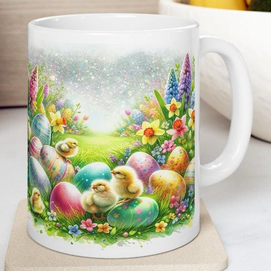 Cute easter chick mug for kids - perfect easter gift for children - cup, drinkware tumblers ceramic washable reusable reuse coffee easter gi