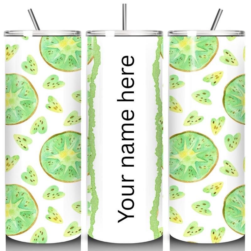 Personalised fruit kiwi tumbler 20oz tumbler  - perfect for occasion drinkware flasks mug bottles water bottles bottled stylish beverage