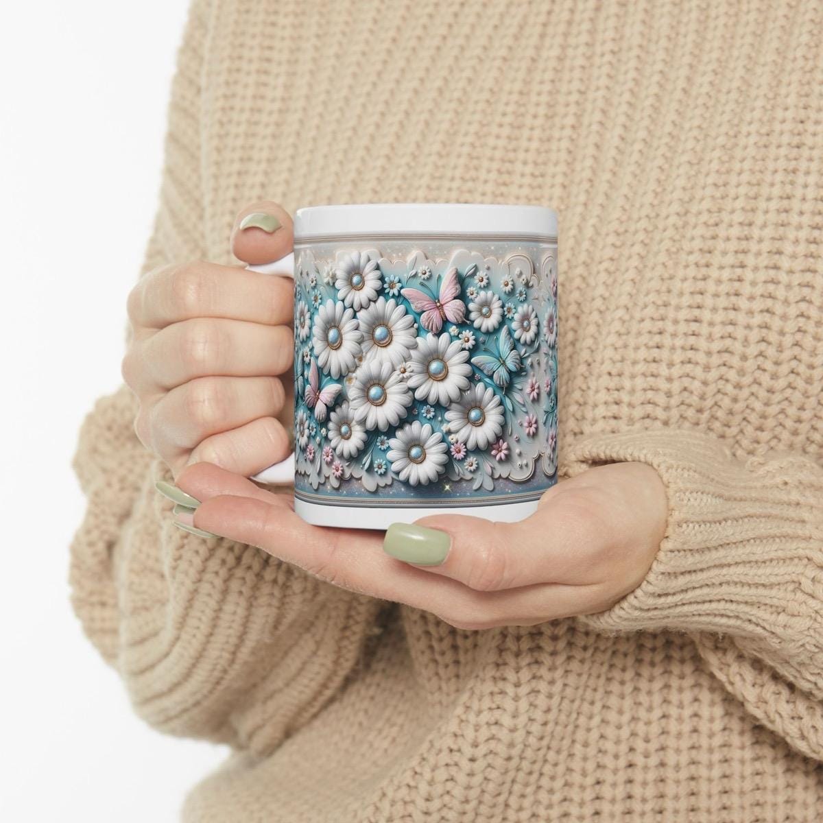 Butterfly bliss mug - perfect for your morning drinks - cup, drinkware tumblers glass reusable washable ceramic coffee reuse xmas mugs tea f