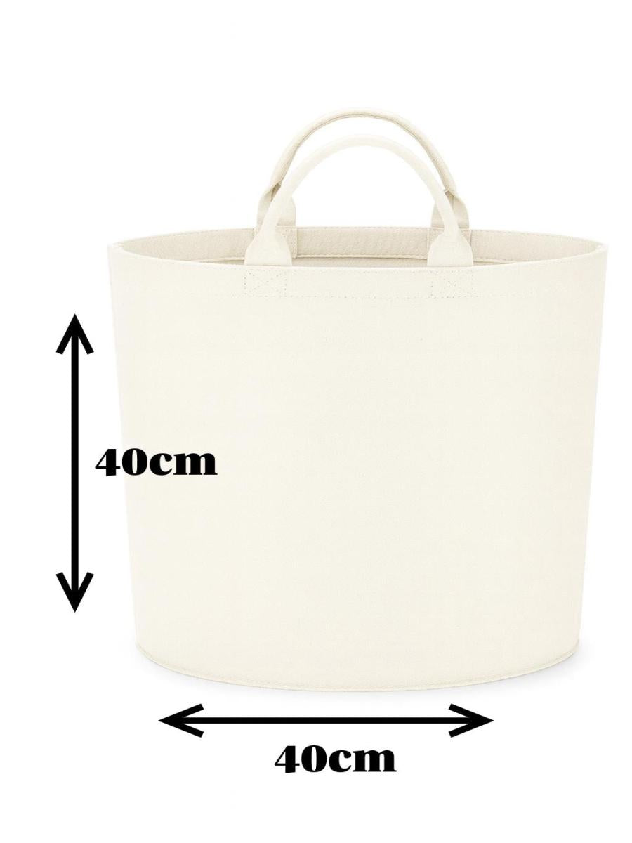 Personalised knitting gift basket storage Felt Trug, perfect gifts women men kids gift fun storage basket trugs toy storage cute friend mum Lightweight Organiser Book teddies neutral gifts knitting lover crocheting