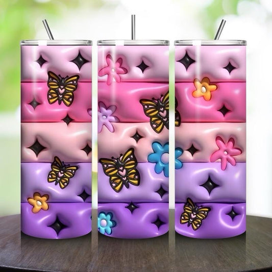 Cute summer butterfly 20oz tumbler - perfect for any occasion drinkware flasks mug bottles water bottles bottled stylish beverage portable f