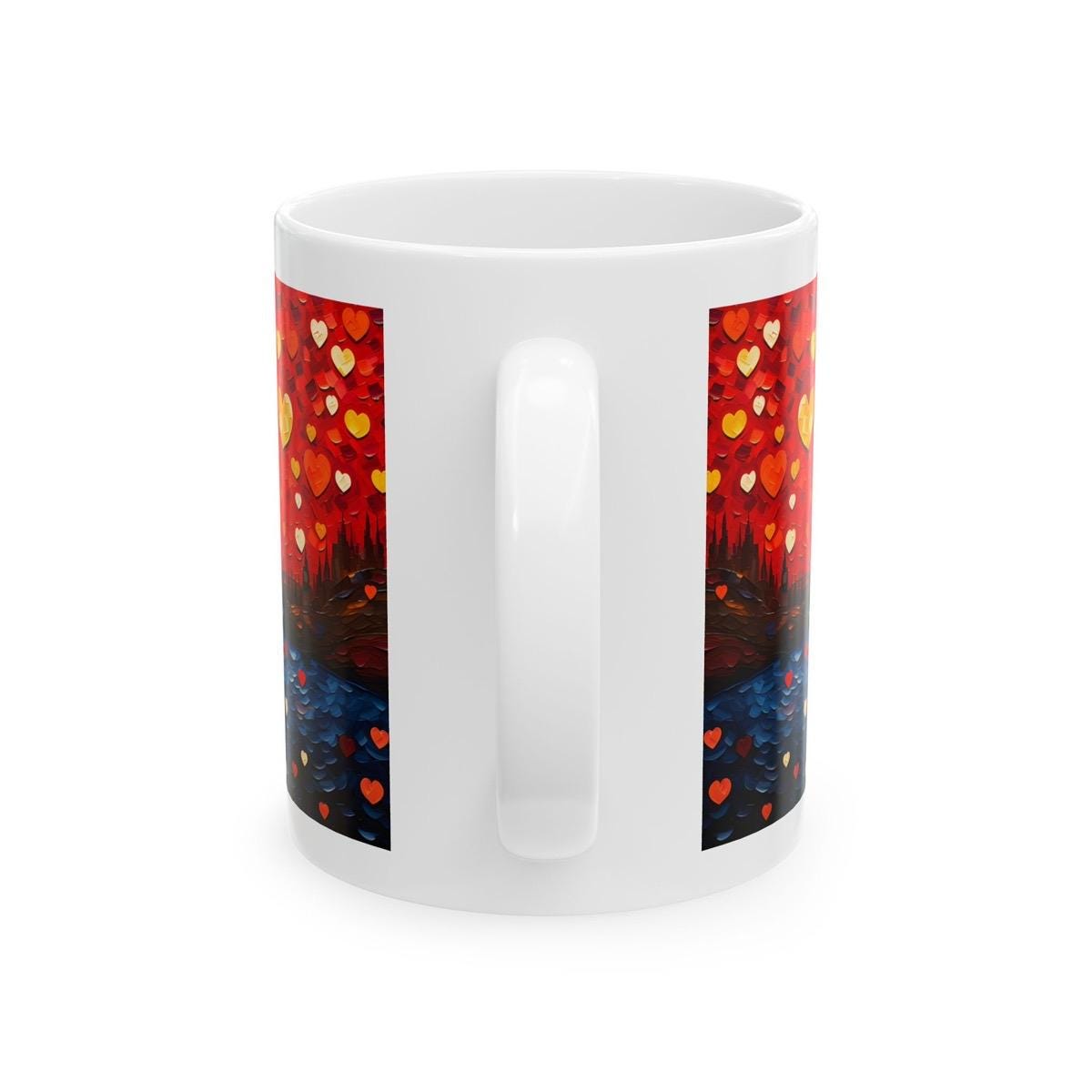 Cute sunset mountain mug - perfect gift for boyfriend or girlfriend - xmas christmas or valentine's gift - tumblers, drinkware cup reusable