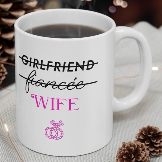 Wife mug cup mug for married couple- drinkware tumblers reuse washable bottles ceramic coffee reusable mugs gifts marriage wedding  couples