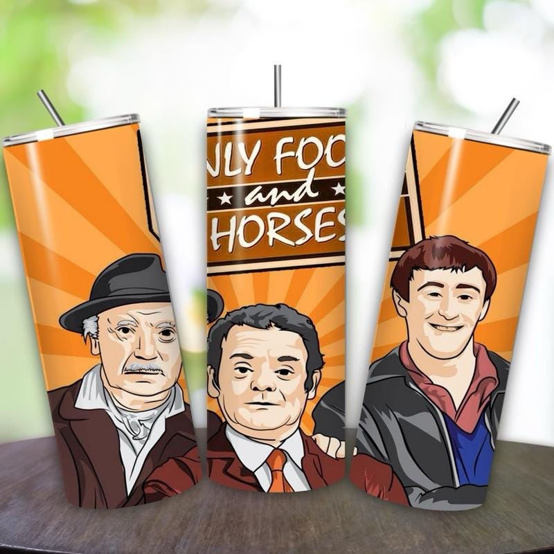 Del boy rodney inspired style tumbler 20oz - grey monster style perfect for on-the-go hydration - vacuum flask - cup drinkware mug bottles w