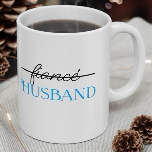 Fiancé husband mug engagement engaged - drinkware tumblers reuse washable bottles ceramic coffee reusable mugs gifts marriage wedding  coup