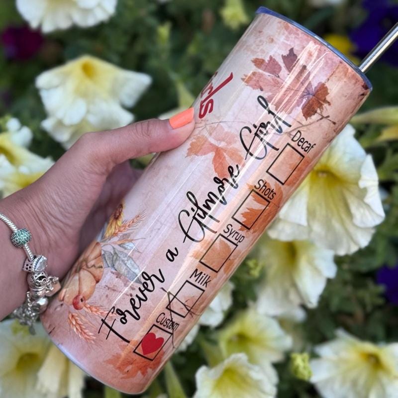 Gilmore girls tumbler 20oz - perfect for on-the-go hydration - vacuum flask - cup drinkware mug bottles water bottles bottled portable gifts