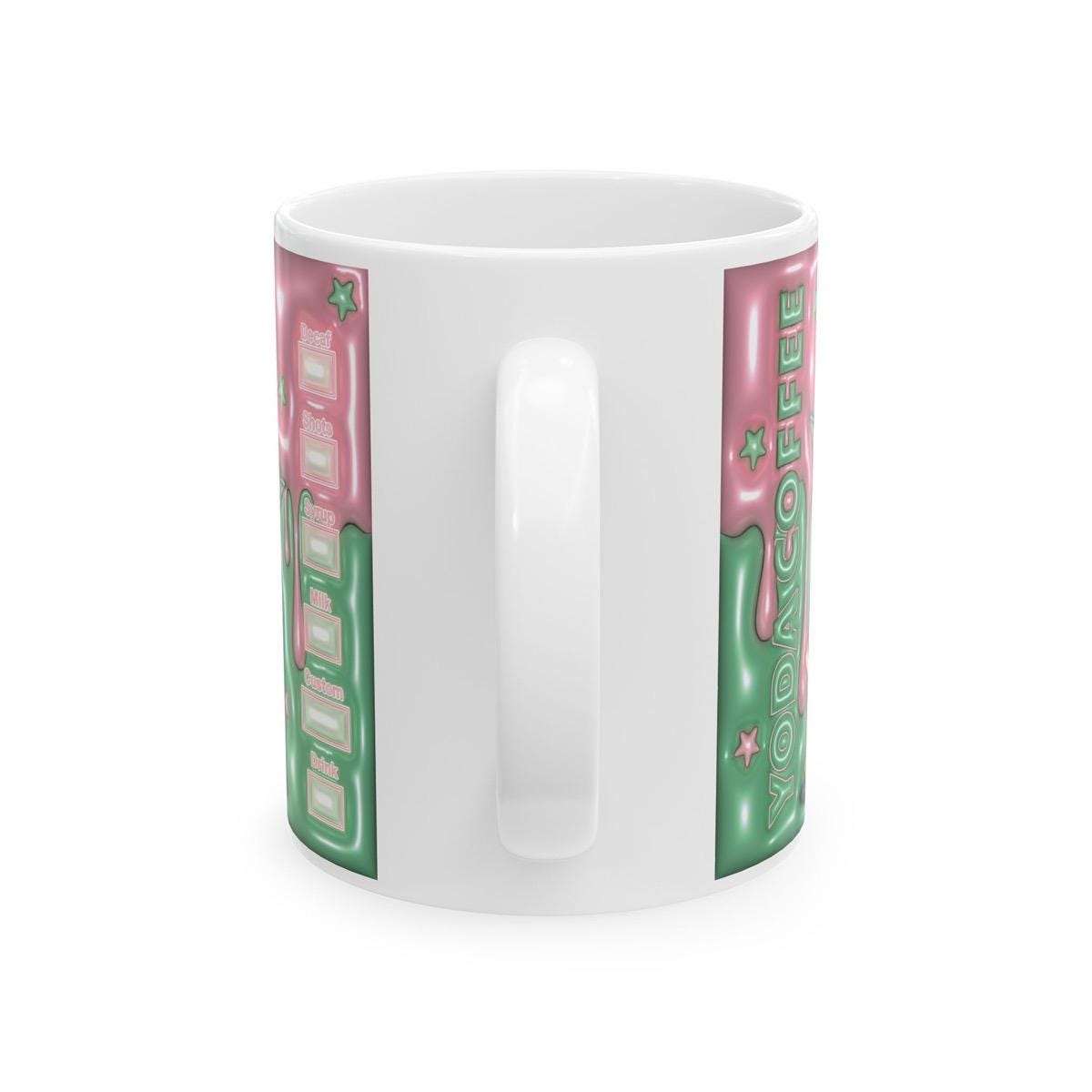 Baby yod style mug - perfect xmas gift for kids - fun drinking glass - drinkware reusable washable reuse tumbler ceramic cup coffee cute gir