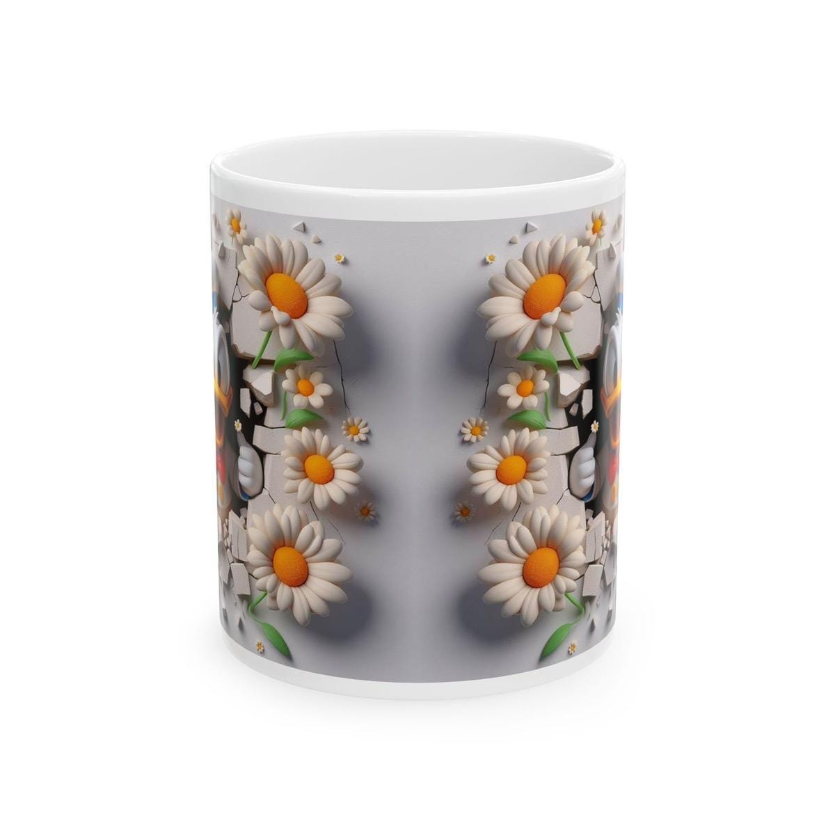 Donald style 3d mug - christmas secret santa gift stocking filler drinkware reuse tumbler reusable washable ceramic cup coffee xmas mugs tea