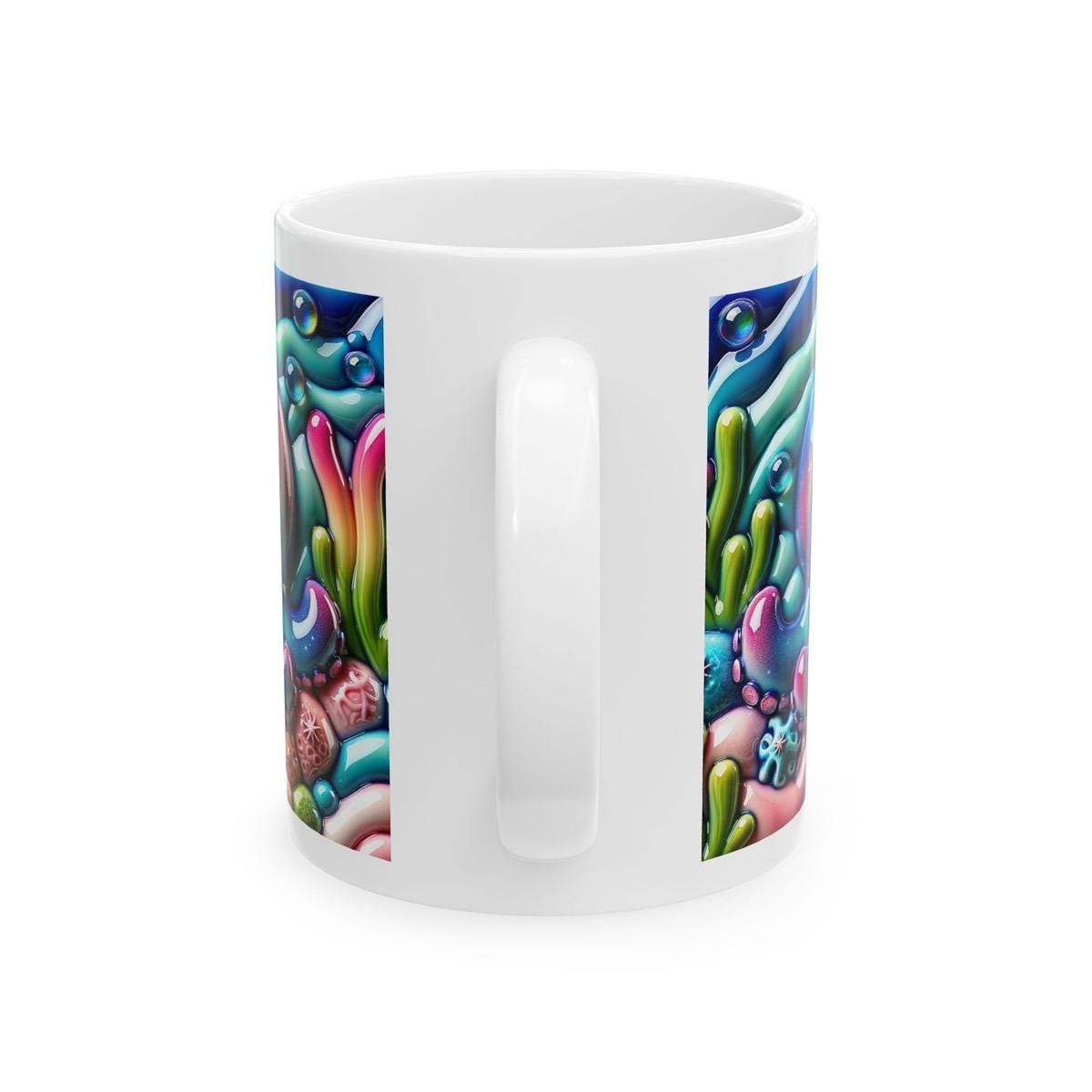 Multicoloured cute octopus 3d mug - perfect for coffee and tea drinkware tumbler ceramic cup reuse reusable washable xmas mugs festive cute