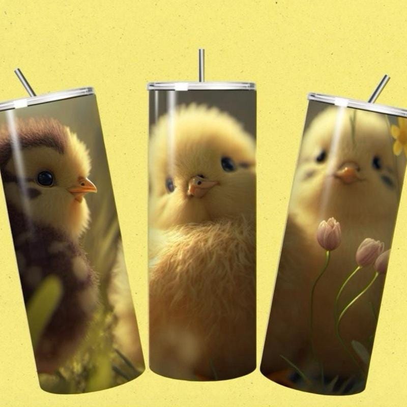 Easter chicks tumbler 20oz - cute gift for drinking enthusiasts - mug, drinkware bottles flasks portable bottled beverage mothers day vacuum