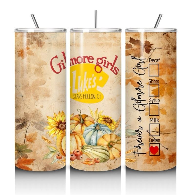 Gilmore girls tumbler 20oz - perfect for on-the-go hydration - vacuum flask - cup drinkware mug bottles water bottles bottled portable gifts