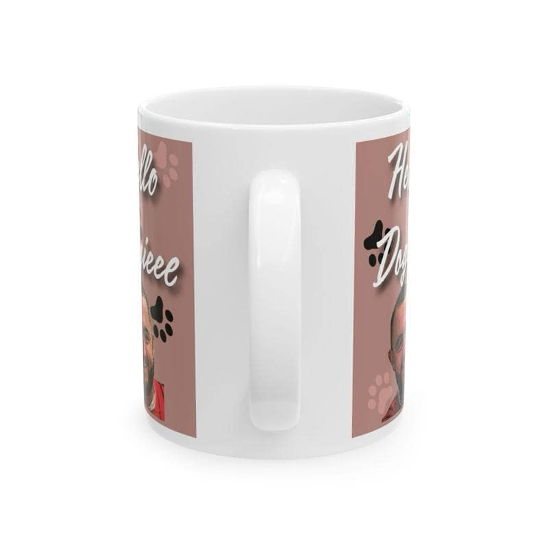 Hello doggie mug mashtag brady hello doggy mug - perfect for drinks - cup, drinkware washable reusable tumblers reuse ceramic coffee bottles